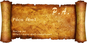 Pécs Ábel névjegykártya