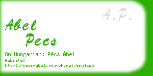 abel pecs business card